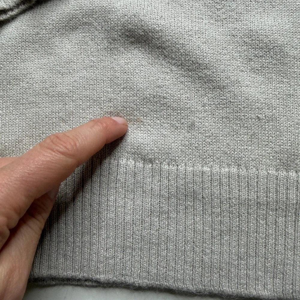 CRIQUET Polo Sweater Oatmeal Baby Alpaca Blend Long Sleeve‎ Men's Size Large